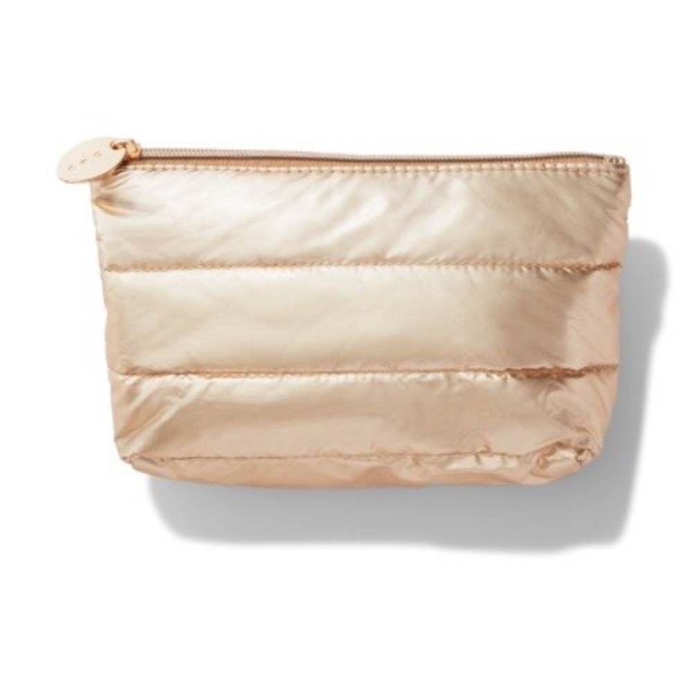 Ulta Beauty Gold Puffer Cosmetic Bag Gold Hardware | NWT